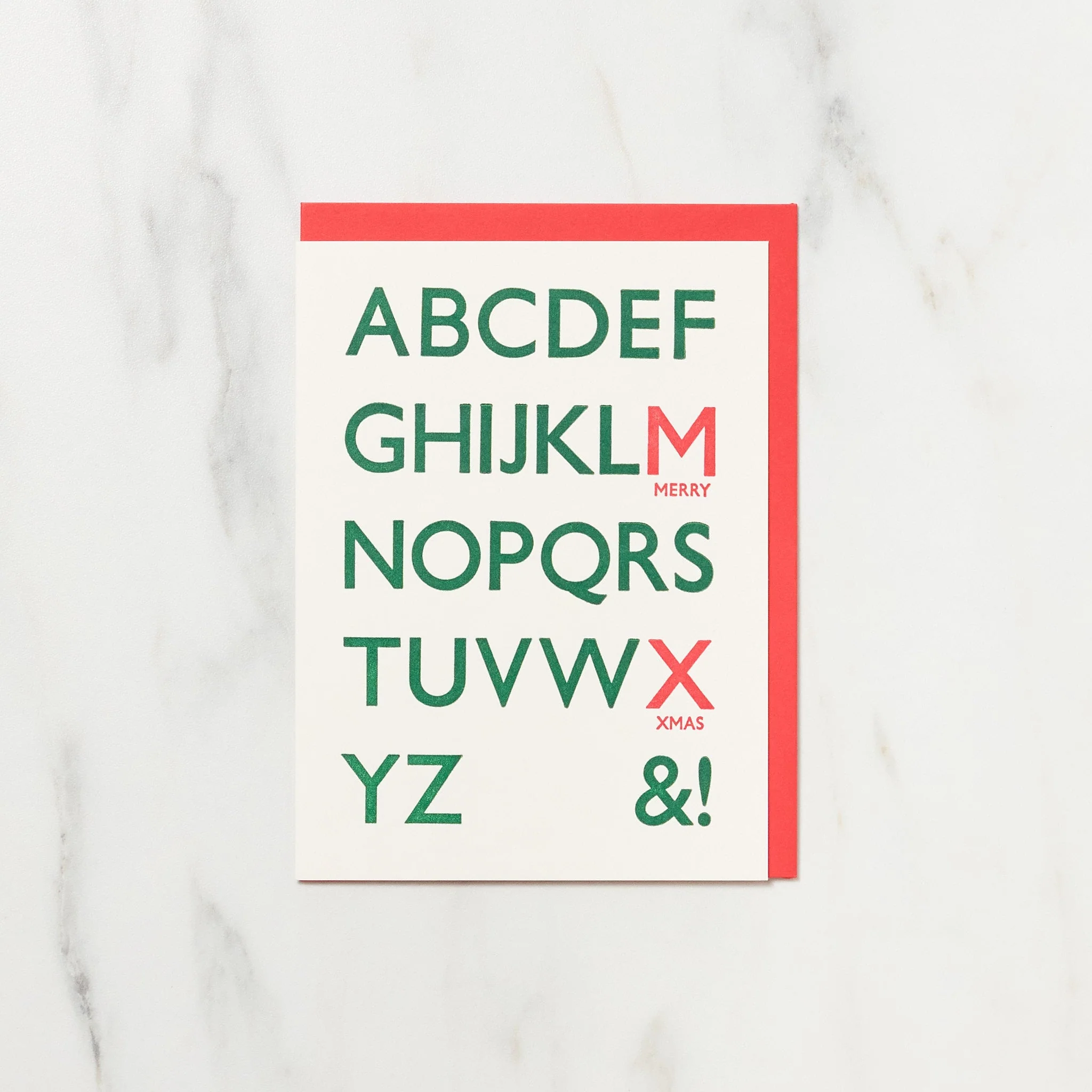 ABC Merry Christmas Card / Letterpress Letters