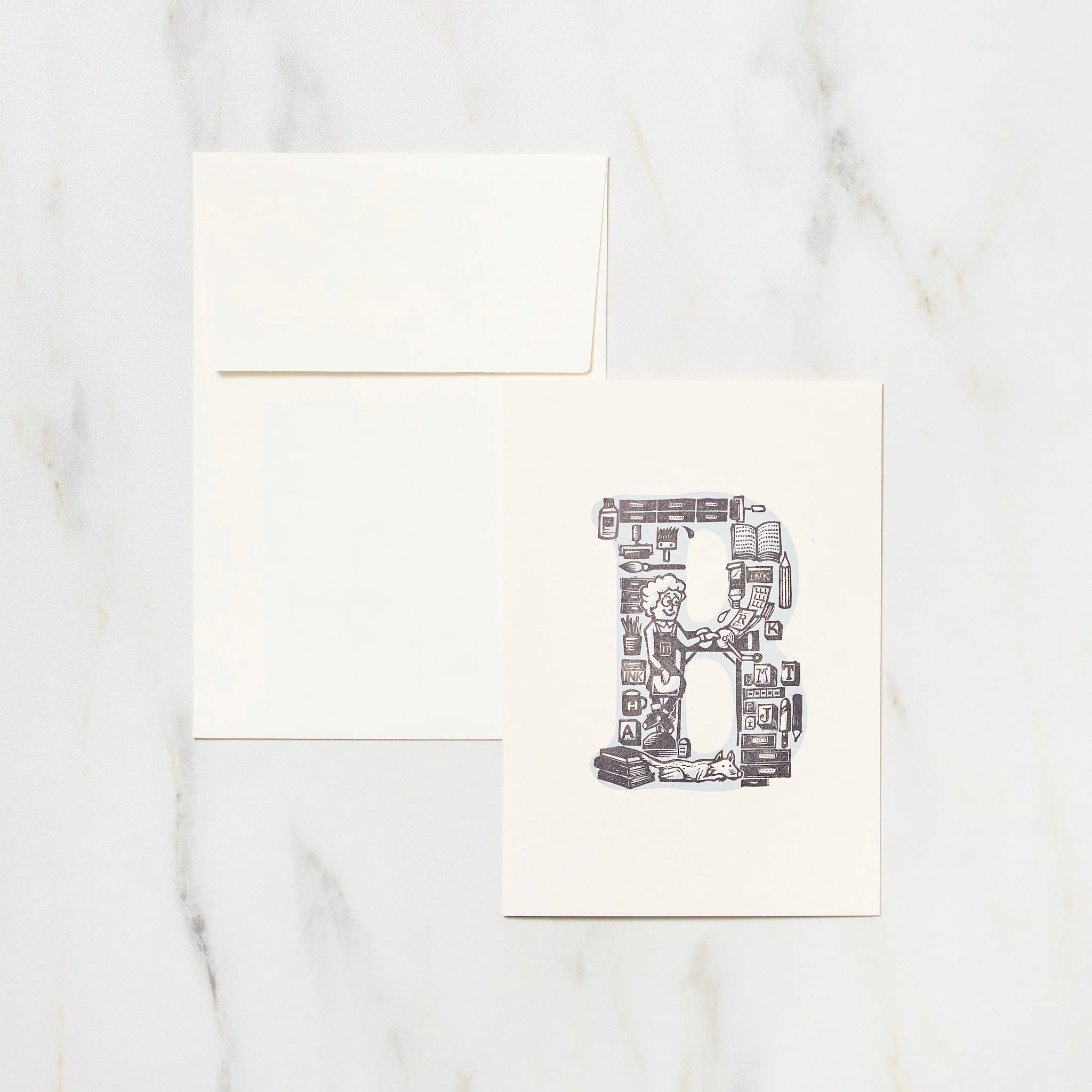 Alphabet Motif Takayo Akiyama Card / Letterpress Letters - Image 5