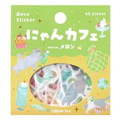 BGM Foil Stamping "Nyan Cafe" Stickers / BGM - Image 2