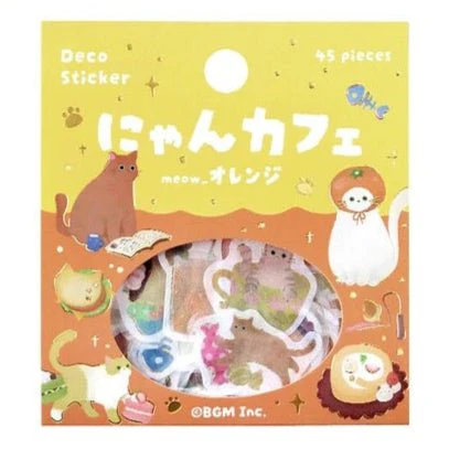 BGM Foil Stamping "Nyan Cafe" Stickers / BGM - Image 3