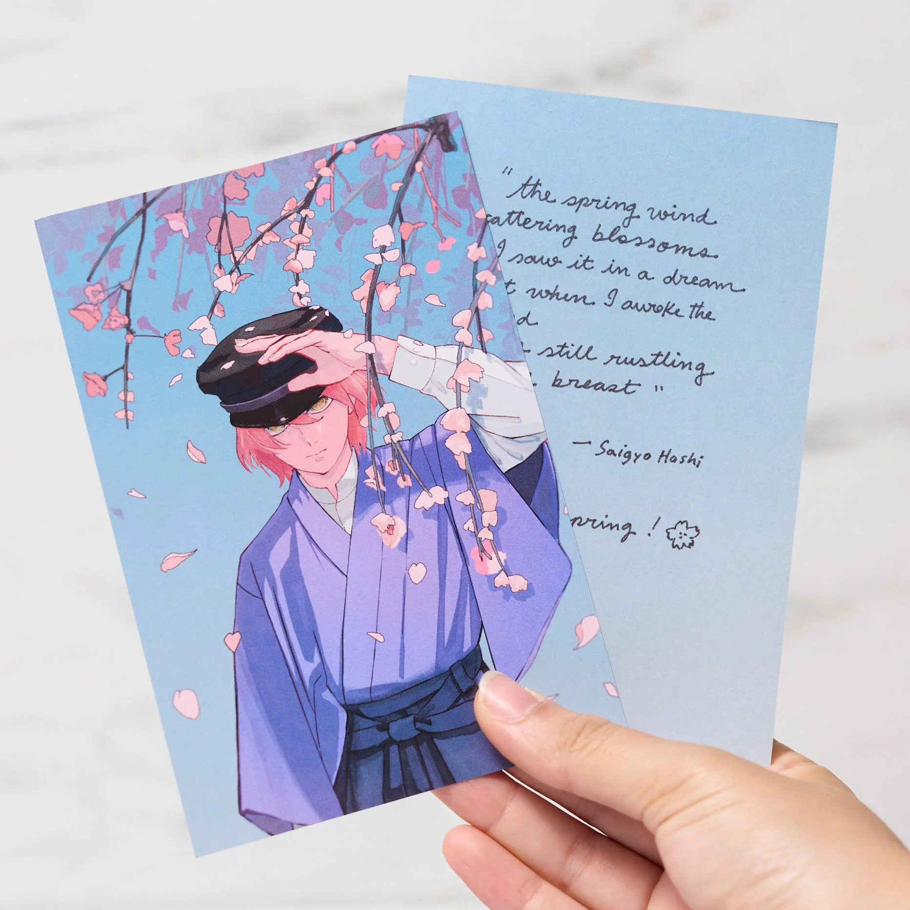 "Cherry Blossom Memories" Postcard by Nitnglll / Bungu - Image 5