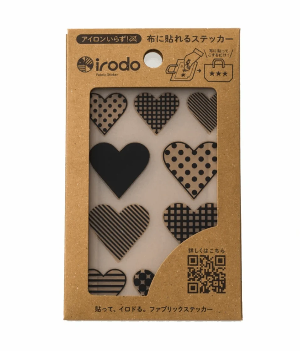 Fabric Sticker Set Heart Pattern / irodo - Image 3