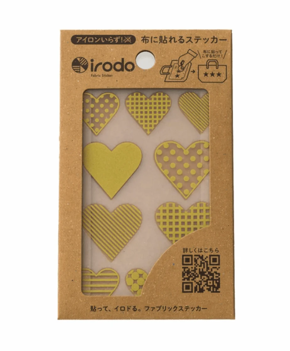 Fabric Sticker Set Heart Pattern / irodo - Image 4