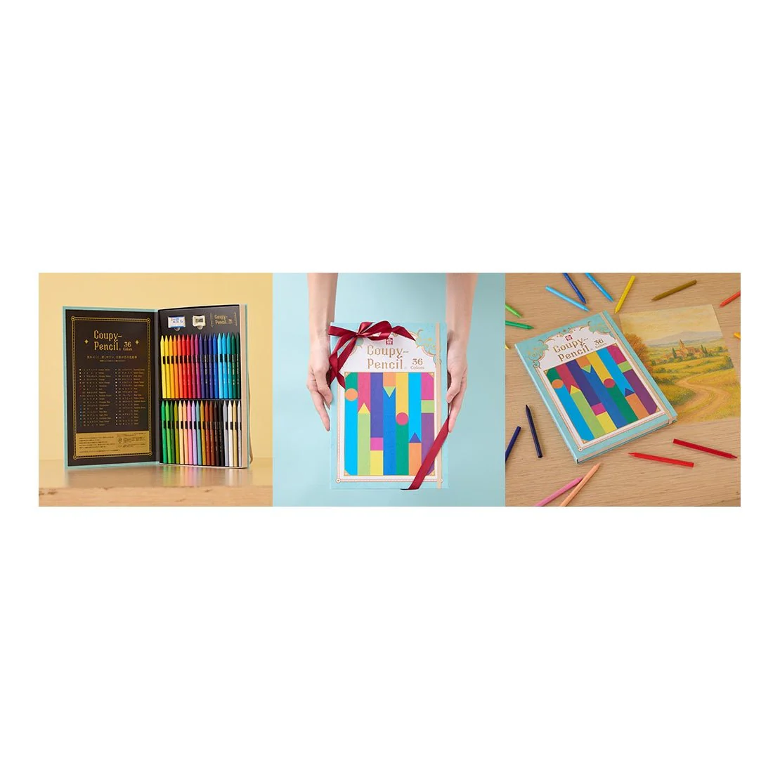 Coupy Pencil 36-Color Set Book-Style Case / SAKURA - Image 3