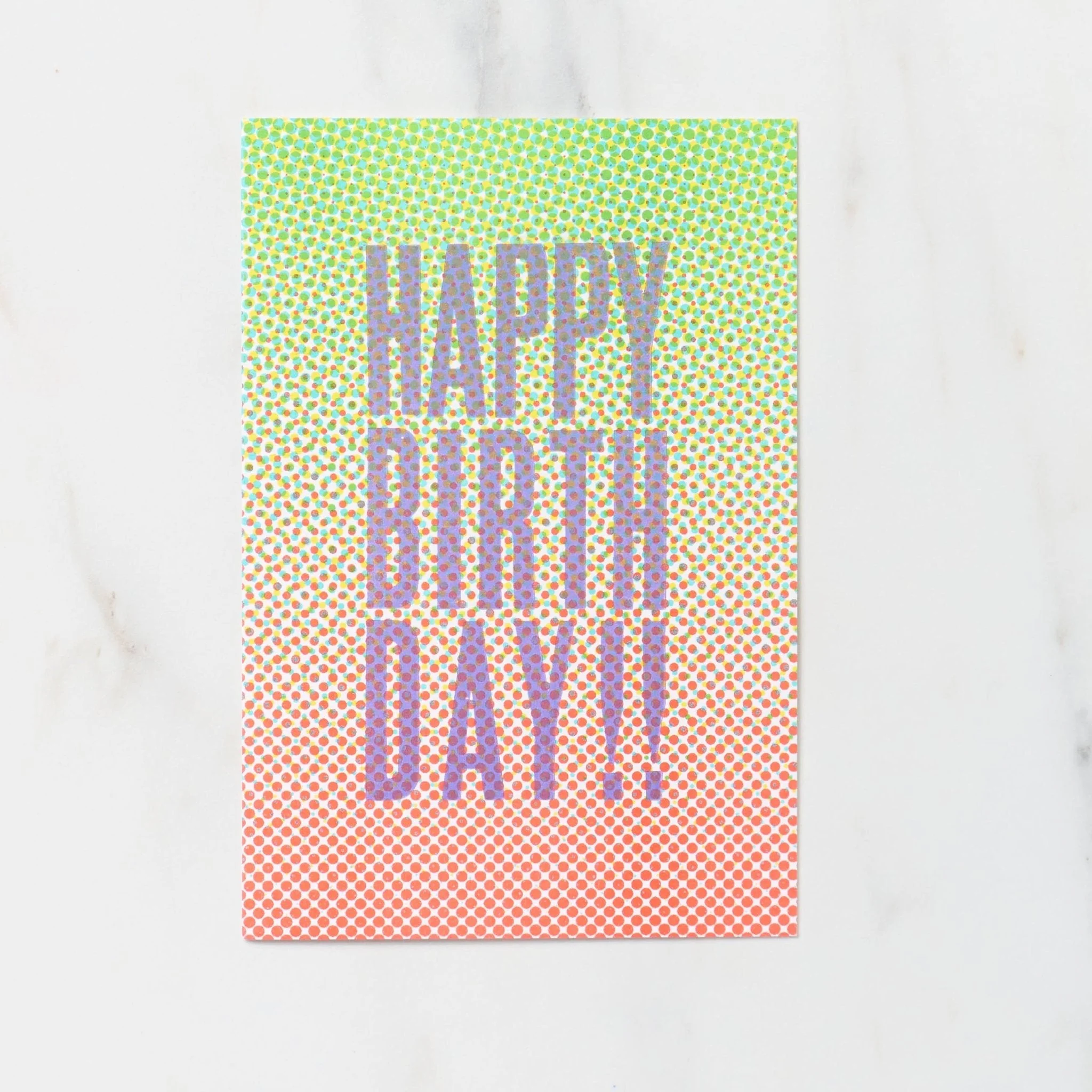 DOT 2 Greeting Cards HAPPY BIRTHDAY / Letterpress Letters - Image 2