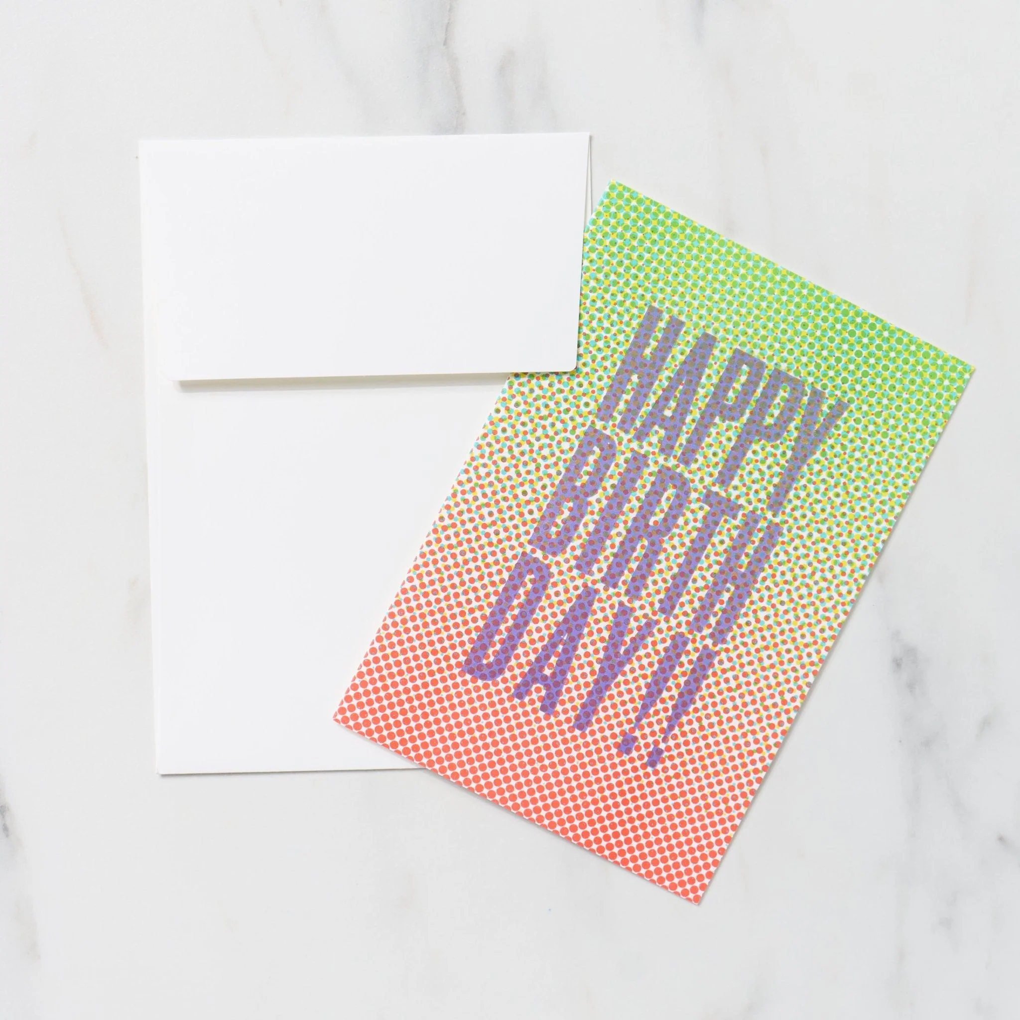 DOT 2 Greeting Cards HAPPY BIRTHDAY / Letterpress Letters - Image 4