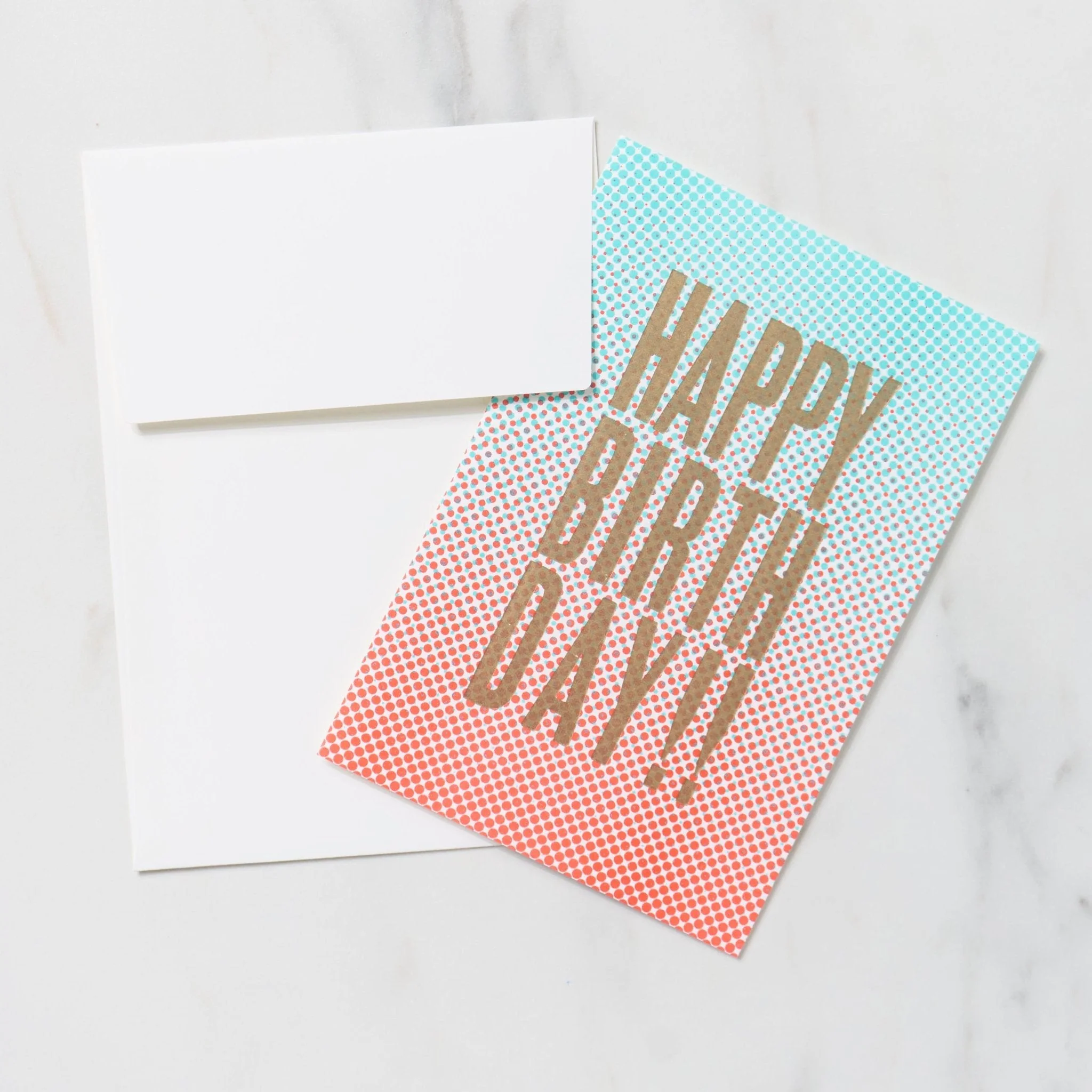 DOT 2 Greeting Cards HAPPY BIRTHDAY / Letterpress Letters - Image 6