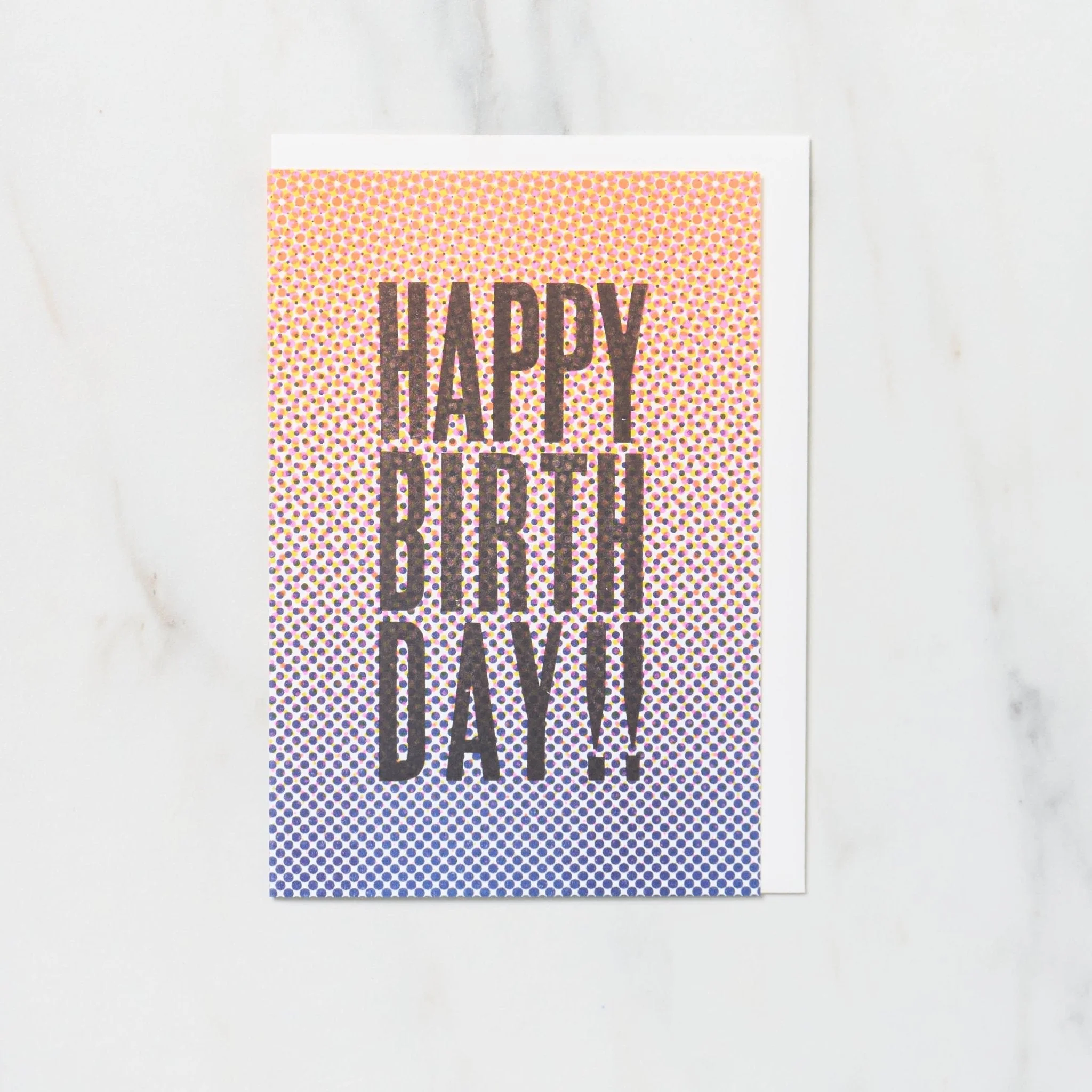 DOT 2 Greeting Cards HAPPY BIRTHDAY / Letterpress Letters - Image 7