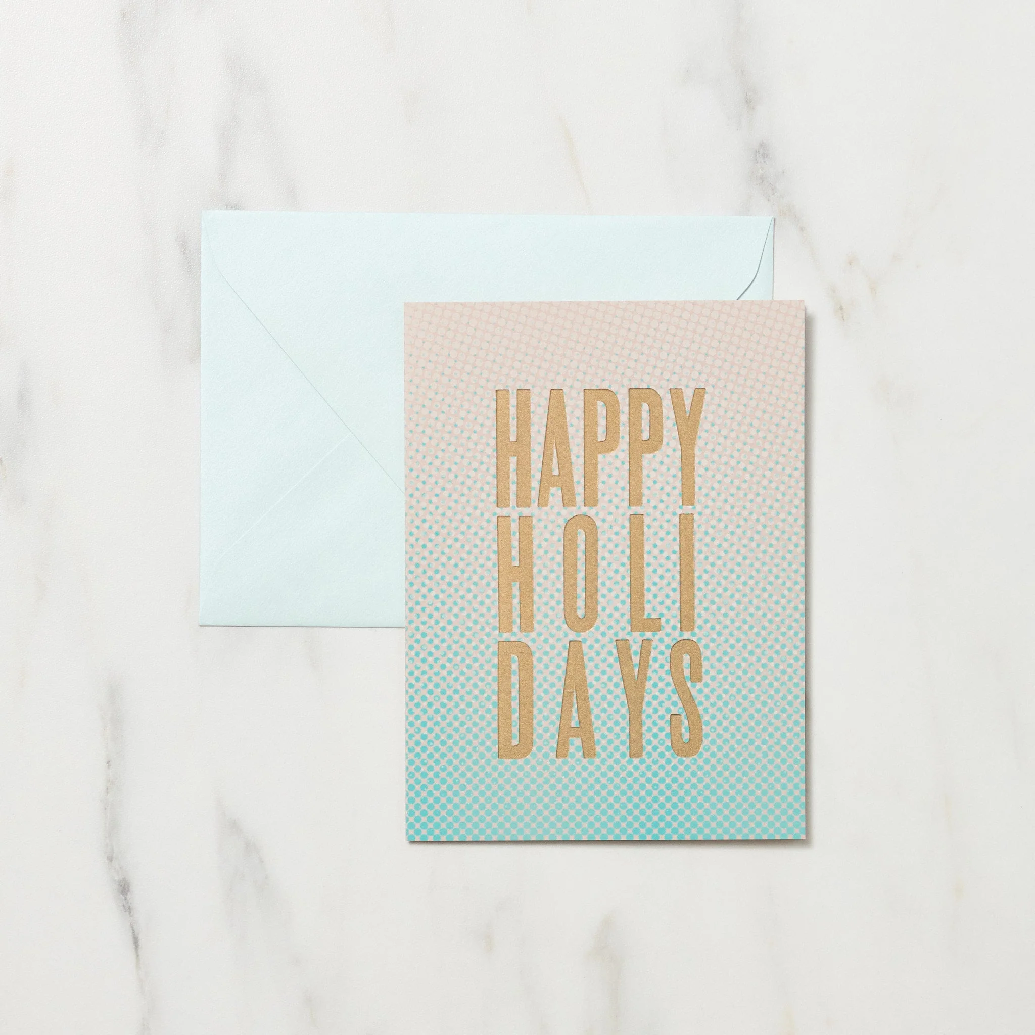 DOT Happy Holidays Christmas Card / Letterpress Letters - Image 2