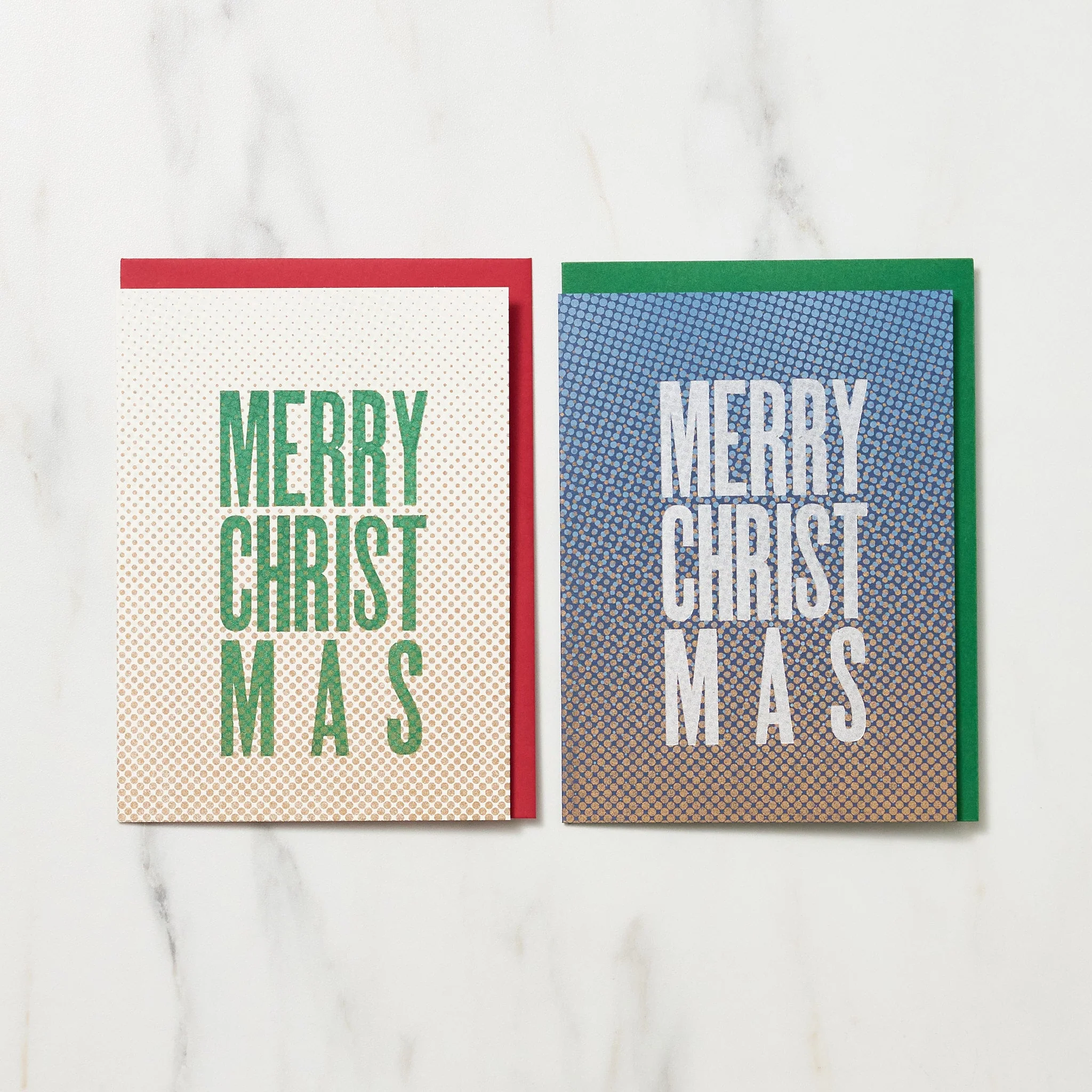 DOT Merry Christmas Card / Letterpress Letters