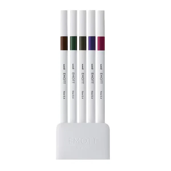 EMOTT Markers 5 Color Set / uni Mitsubishi Pencil - Image 3