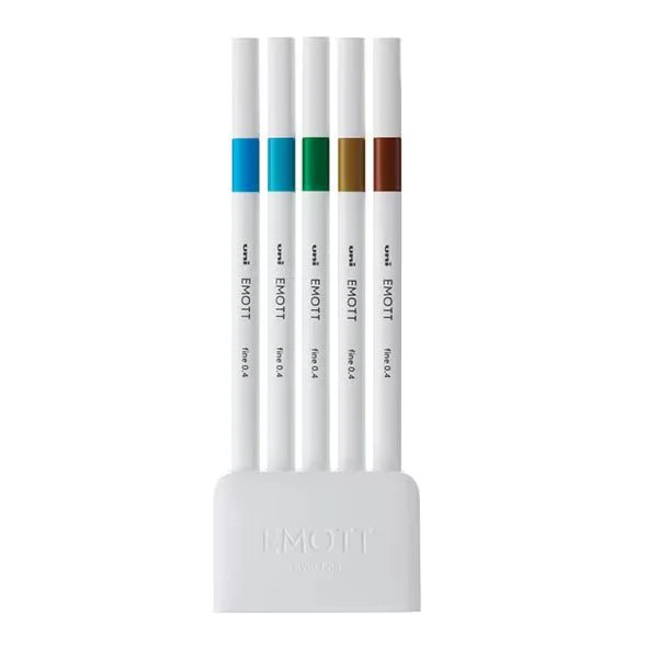 EMOTT Markers 5 Color Set / uni Mitsubishi Pencil - Image 4
