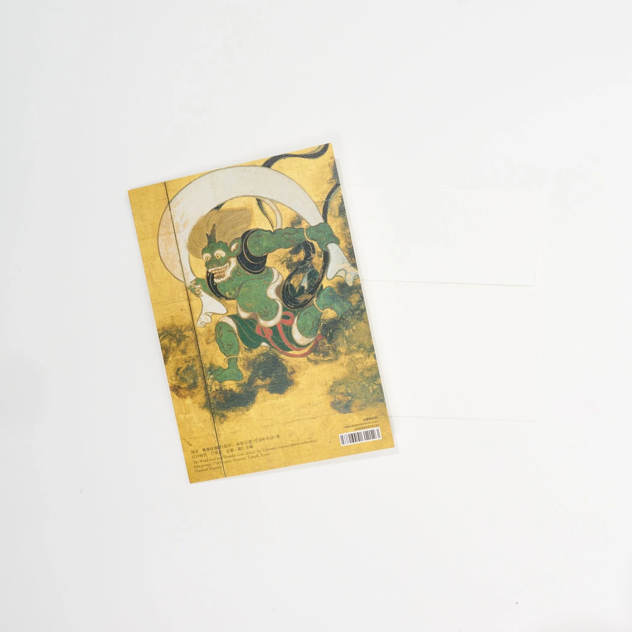 Tawaraya Sotatsu Wind God and Thunder God Folding Screen Greeting Card / Benrido - Image 2