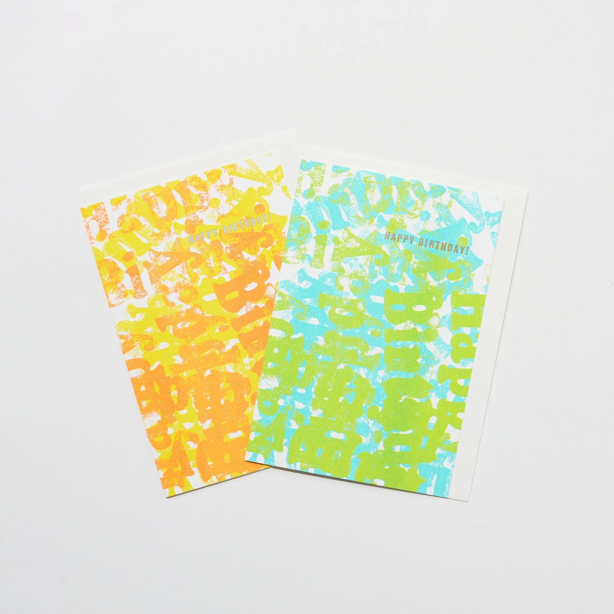 Happy Birthday Letter Stamp Card / Letterpress Letters