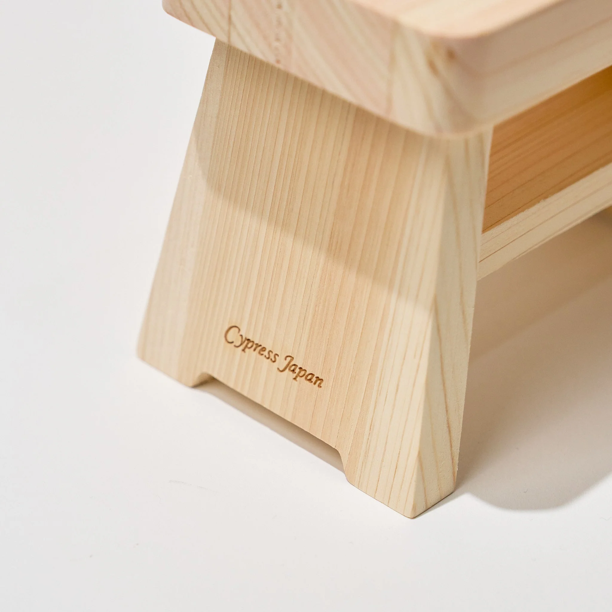 Hinoki Wood Mini Bath Chair Organizer / Cypress Japan - Image 3