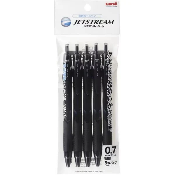 Jetstream Standard Black Ballpoint Pen 5P / uni Mitsubishi Pencil - Image 3