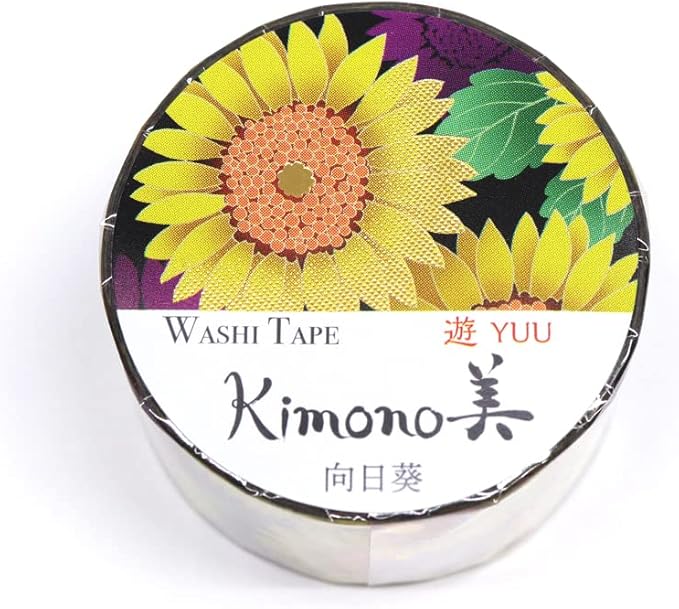 Kimono Beauty Sunflower Masking Tape / Kamiiso - Image 2