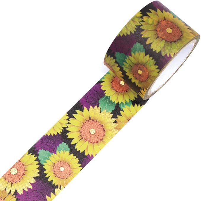 Kimono Beauty Sunflower Masking Tape / Kamiiso - Image 3