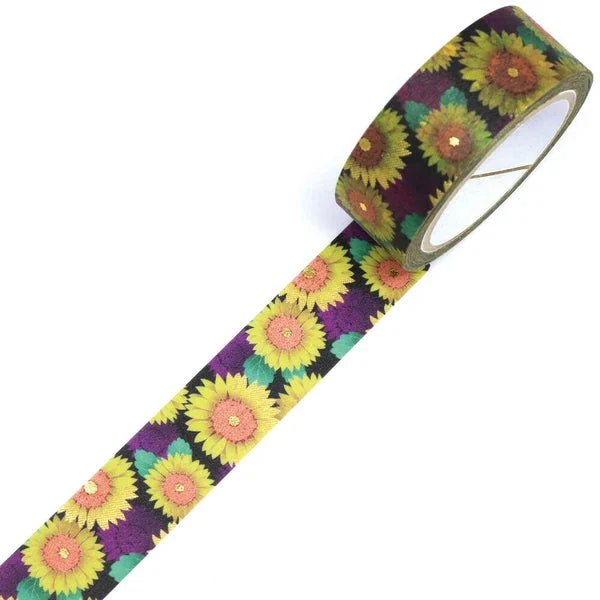 Kimono Beauty Sunflower Masking Tape / Kamiiso - Image 4
