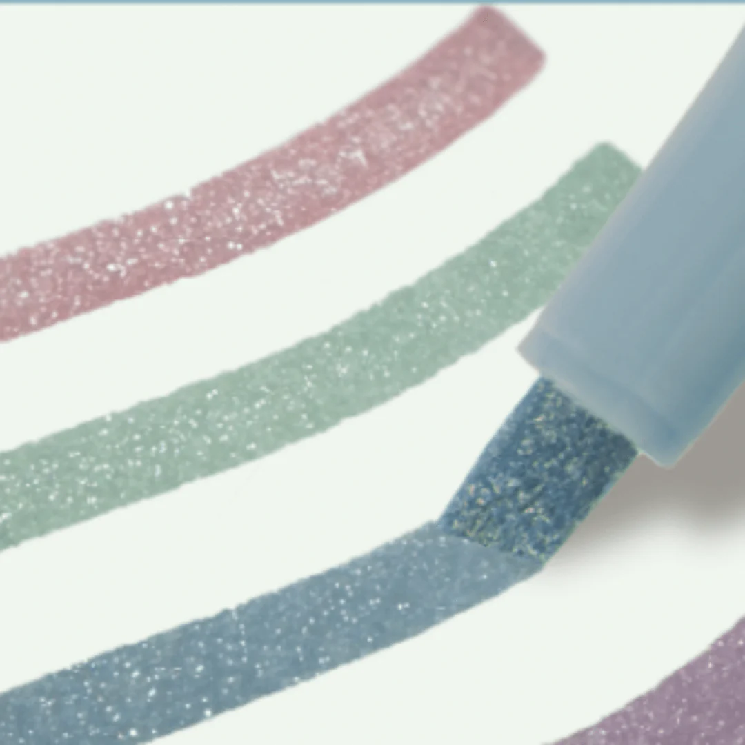 Kirabi Glitter Marker 4 Color Set / Sun-Star - Image 4