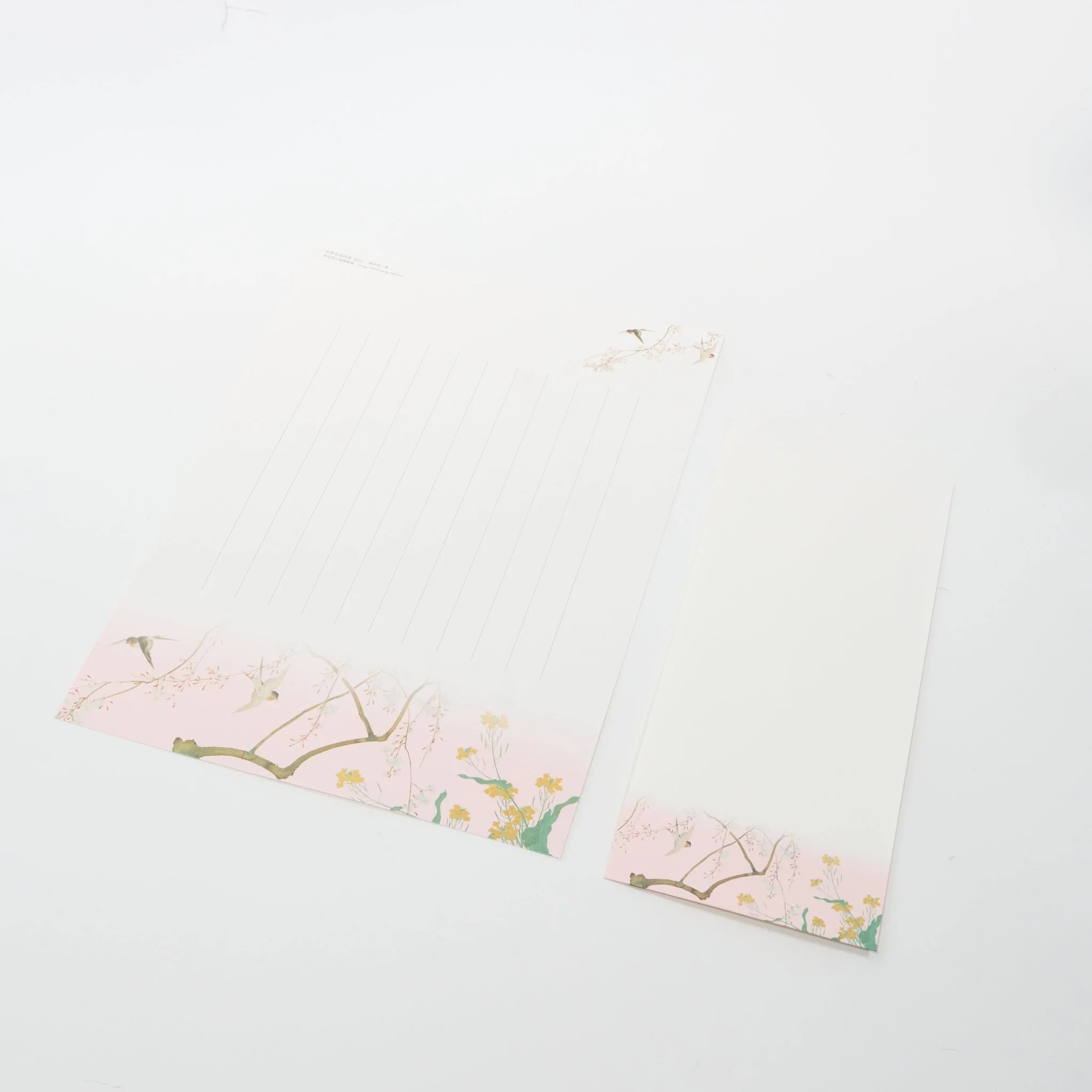 Four Seasons Flowers and Birds Scroll Letter Set / Benrido - Image 2
