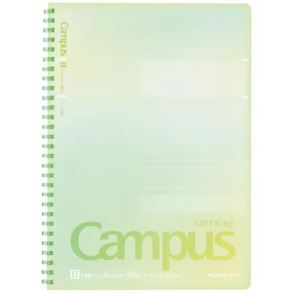 [Limited] Campus Soft Ring Positive & Relaxing Notebook / KOKUYO - Image 3