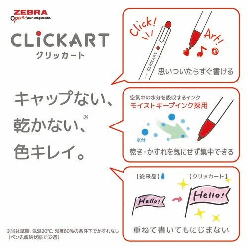 [Limited] Clickart Water-Based Markers Yurukawa Festival Series 4 Color Set / Zebra - Image 13