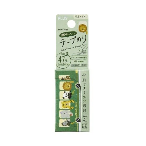 [Limited] norino Animal Bus Paper Case Correction Tape / PLUS - Image 10