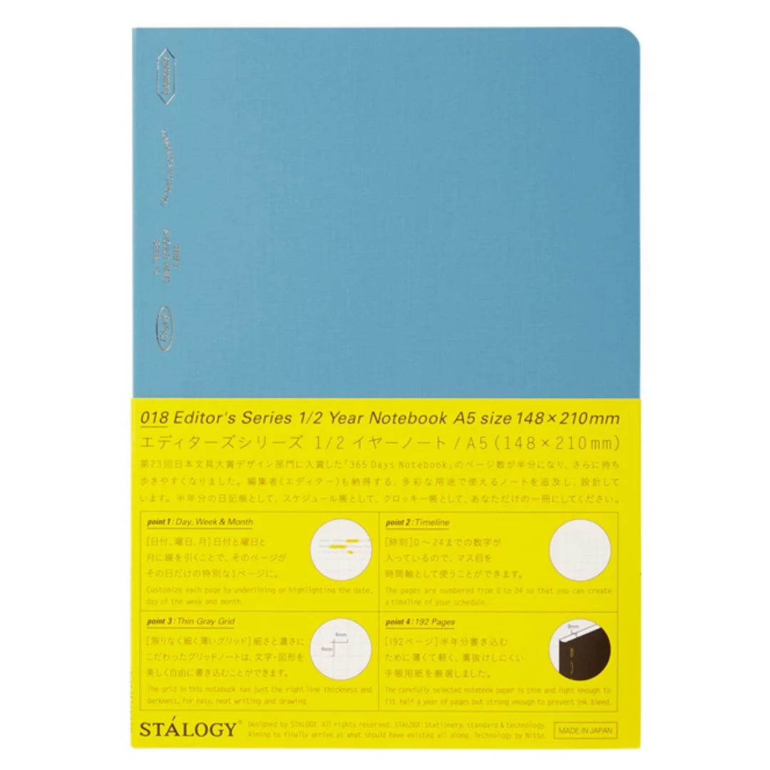 [Limited] STALOGY Editor's Series 1/2 Year Notebook / Nitto - Image 3