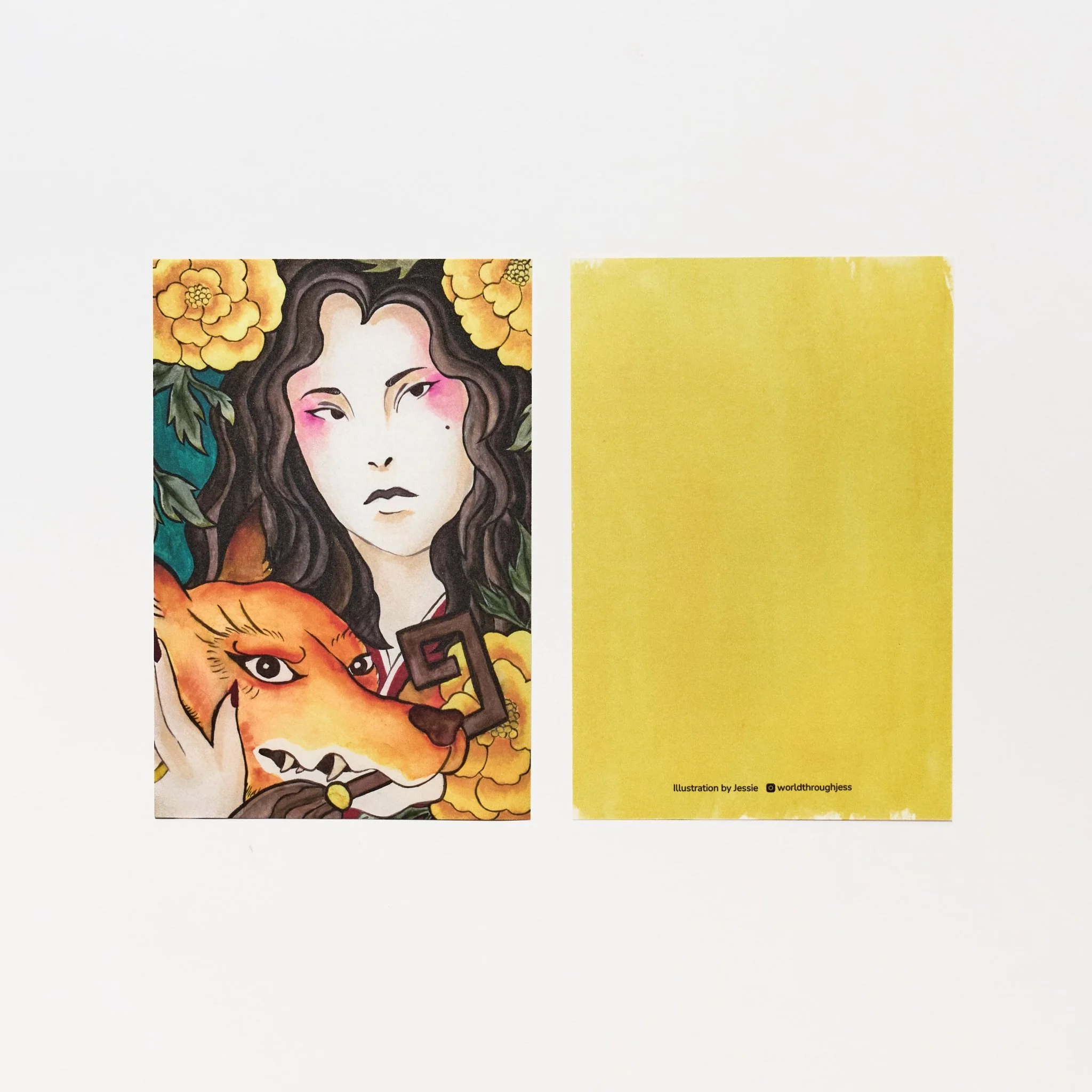 "Love Me At My Worst" Washi Postcard by Jessie / Bungu - Image 2
