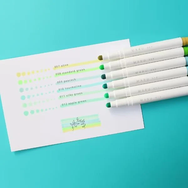 MARU liner Highlighter 6 Color Sets / Epoch Chemical - Image 2