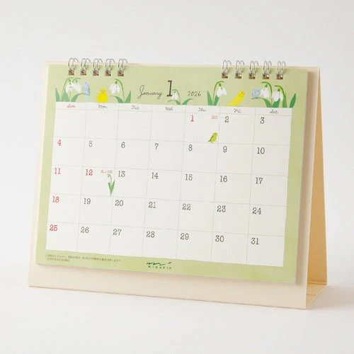 Medium Ring Desk Calendar 2026 / MIDORI - Image 11