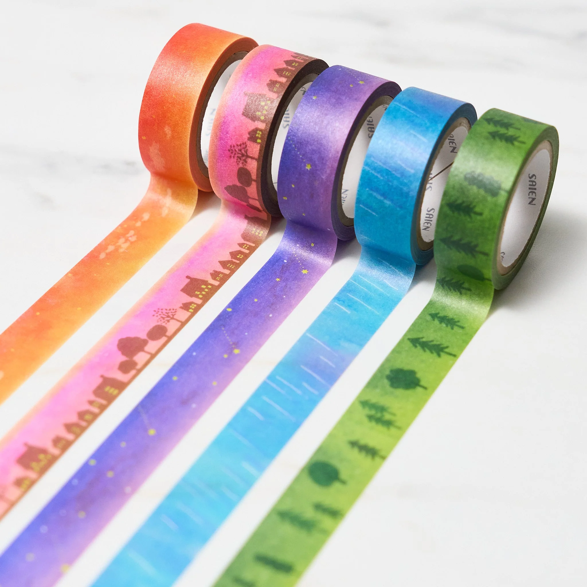 Miki Tamura Chigiri-e 5-Color Set Masking Tape / SAIEN - Image 3