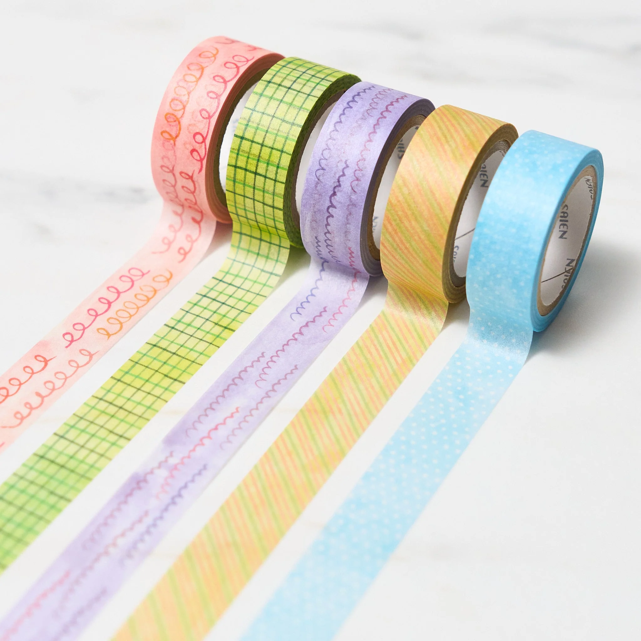 Miki Tamura Chigiri-e 5-Color Set Masking Tape / SAIEN - Image 4
