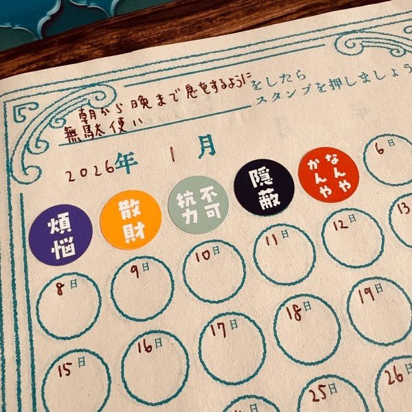 Mini Round Retro Sticker Set / Kinokosya - Image 16