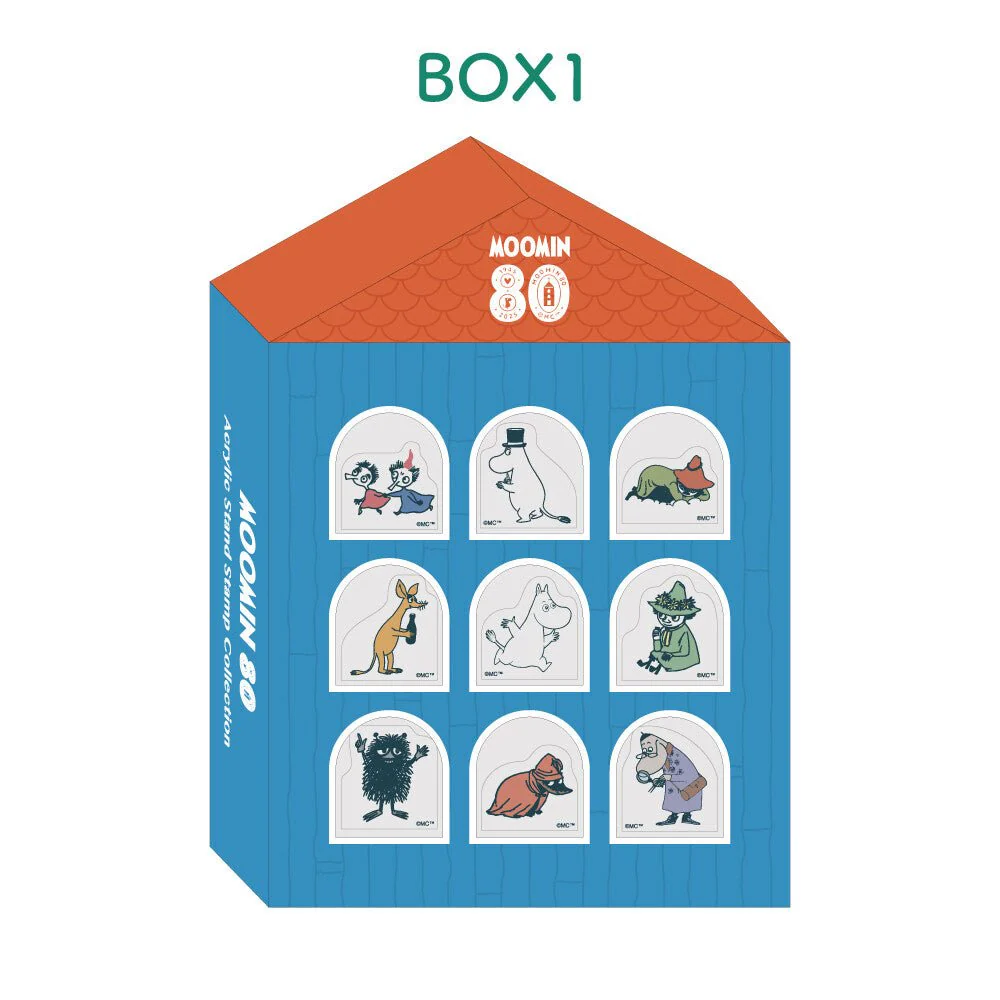 [Limited] Moomin 80th Anniversary Acrylic Stand Stamp Collection BOX / FUTABA - Image 10