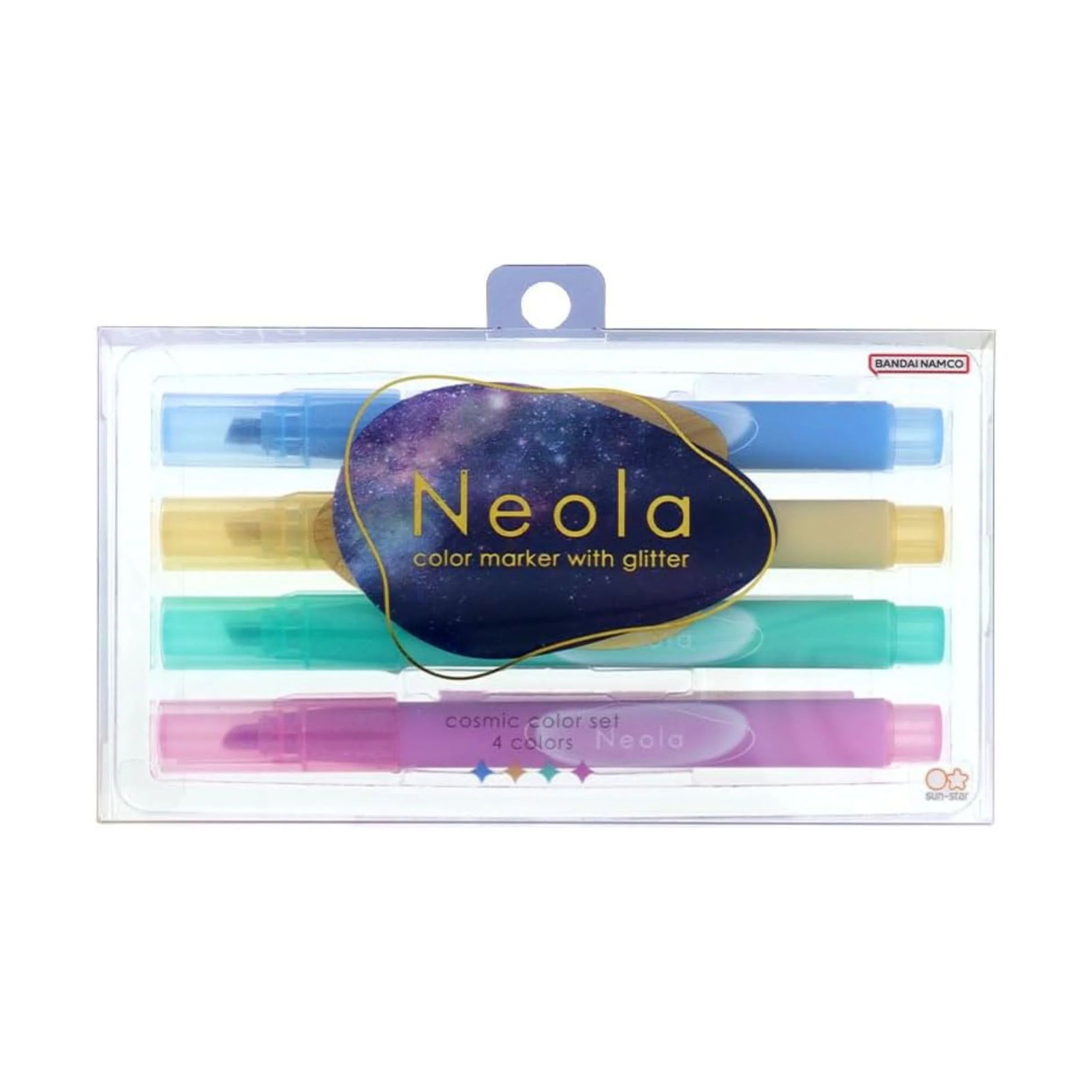 Neola Glitter Marker 4 Color Set / Sun-Star