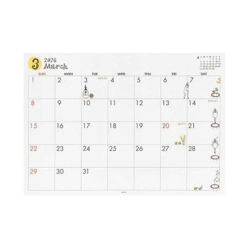 "Ojisan" A4 Desk Calendar 2026 / MIDORI - Image 5