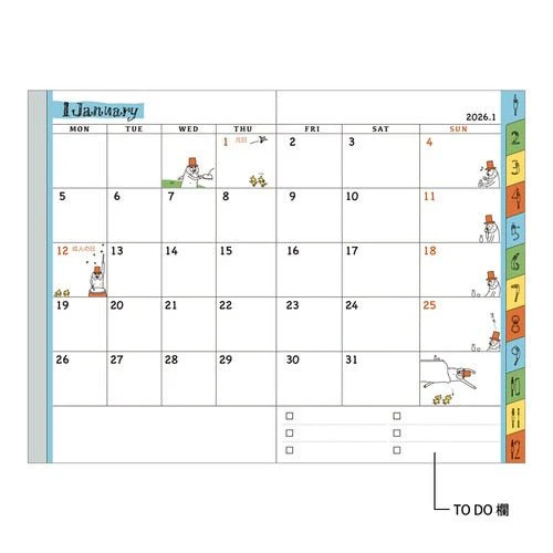"Ojisan" Pocket Diary 2026 / MIDORI - Image 4