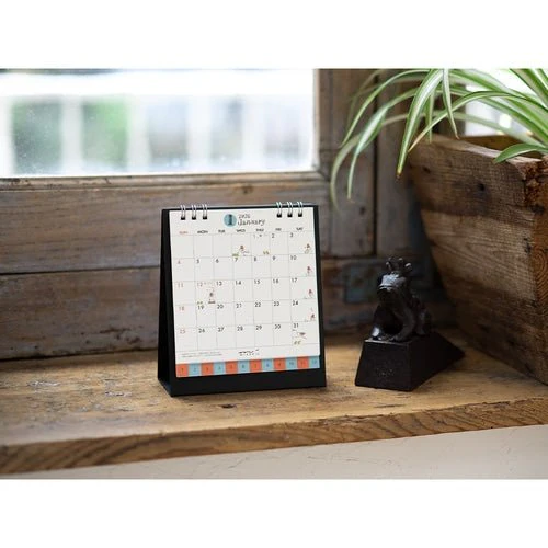 "Ojisan" Small Ring Desk Calendar 2026 / MIDORI - Image 5