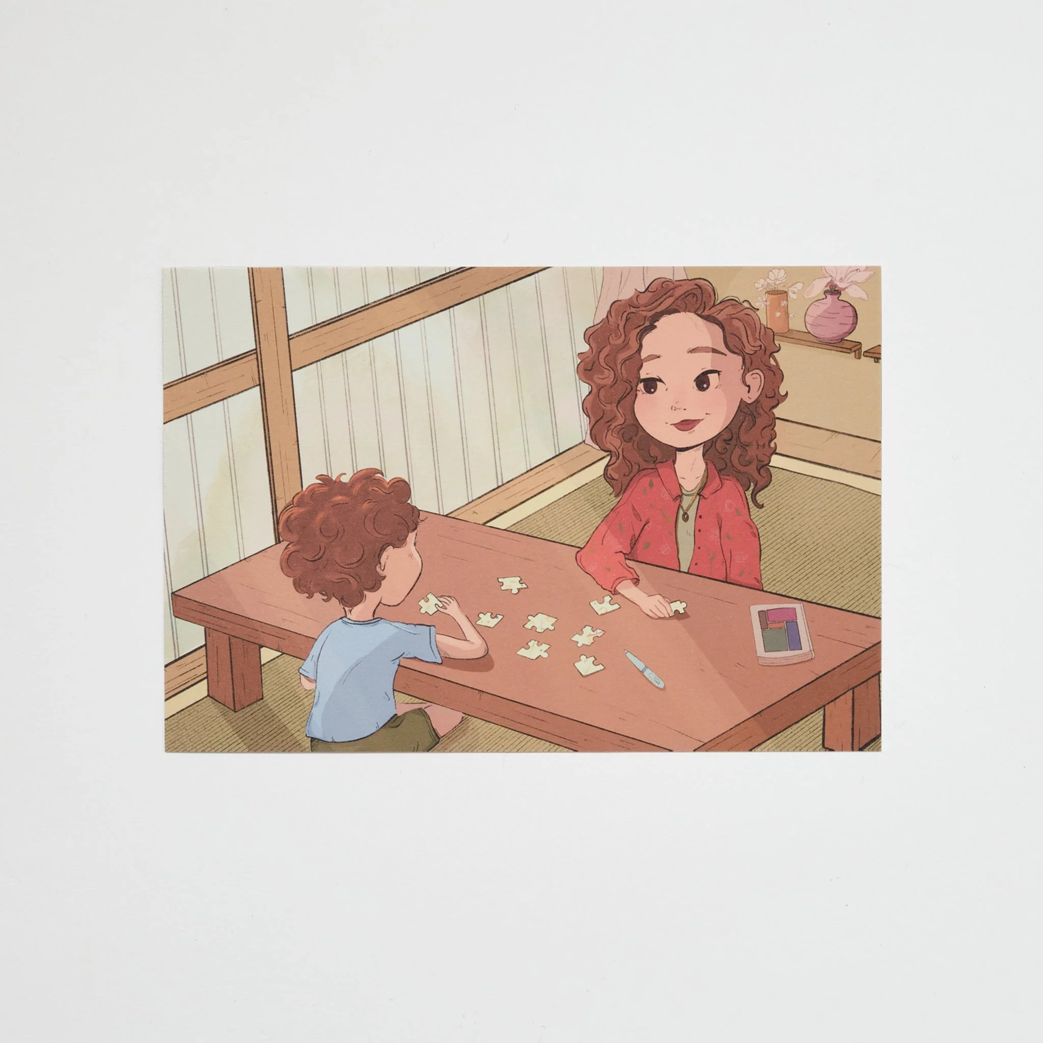 "Piece by Piece" Washi Postcard by Catherine / Bungu - Image 3