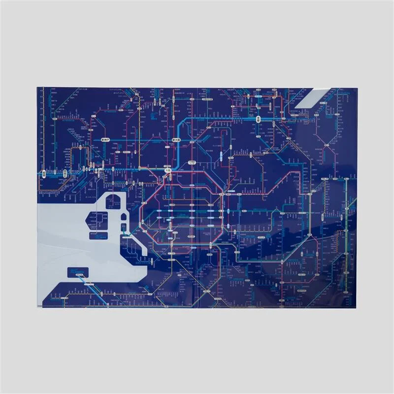 Railway Route Map Clear File Kansai Japanese Blue / Tokyo Cartographic - Image 4