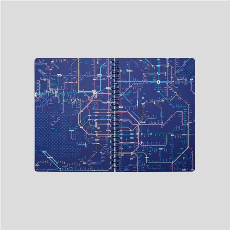 Railway Route Map Ring Notebook Kansai Japanese Blue / Tokyo Cartographic - Image 4