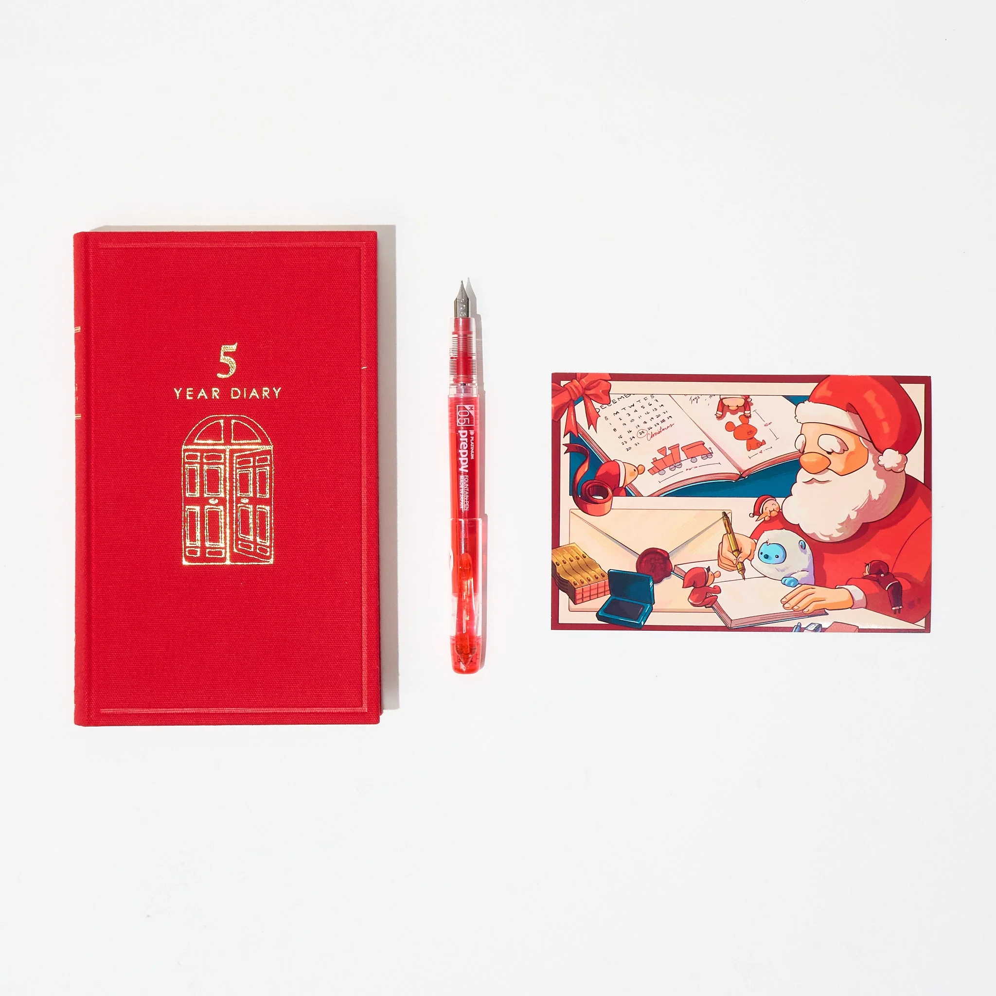 Red Ribbon 5 Year Diary Gift Set
