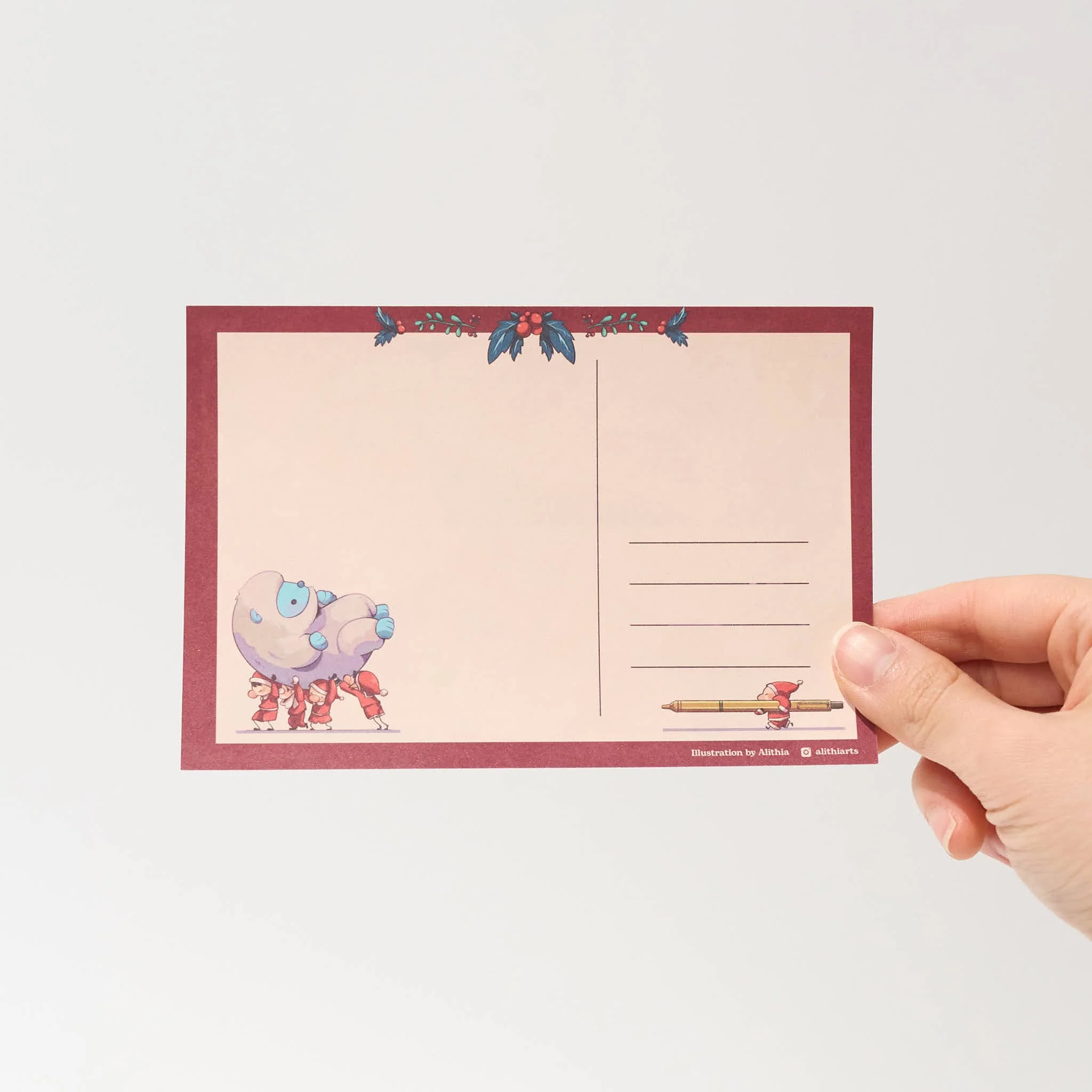 "Santa’s Workshop" Postcard by Alithia / Bungu - Image 2
