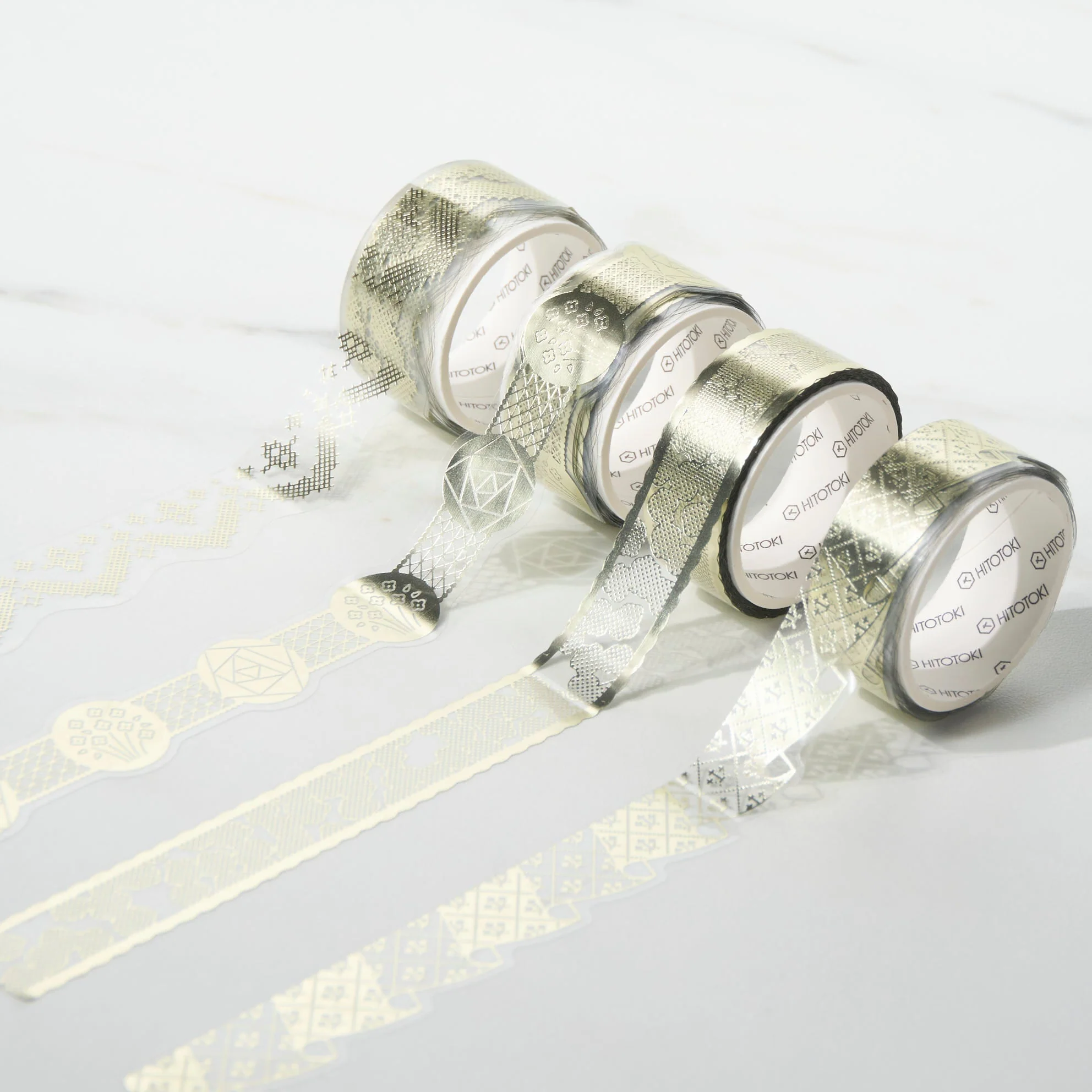 SODA 5th Edition Masking Tape White Gold Foil X-Cut Type / KING JIM