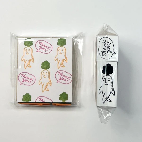 Tottoko Carrot Wood Stamp Set / Morita Inbou - Image 2