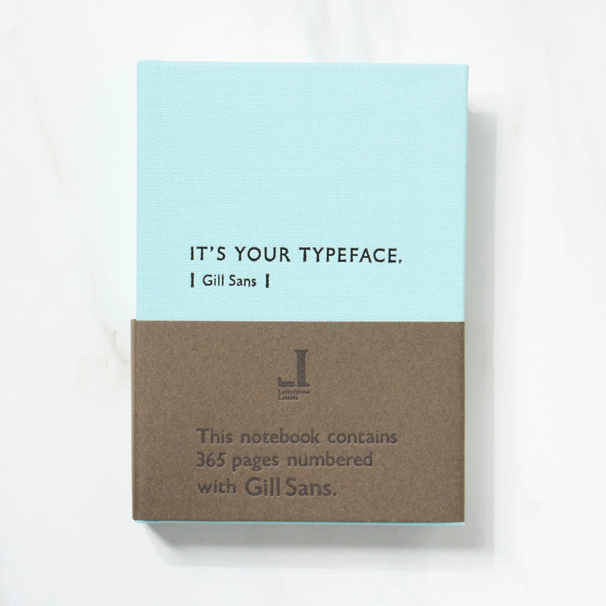 TYPEFACE NOTEBOOK A6 Size 365 Page Notebook - Gill Sans / Letterpress Letters - Image 3