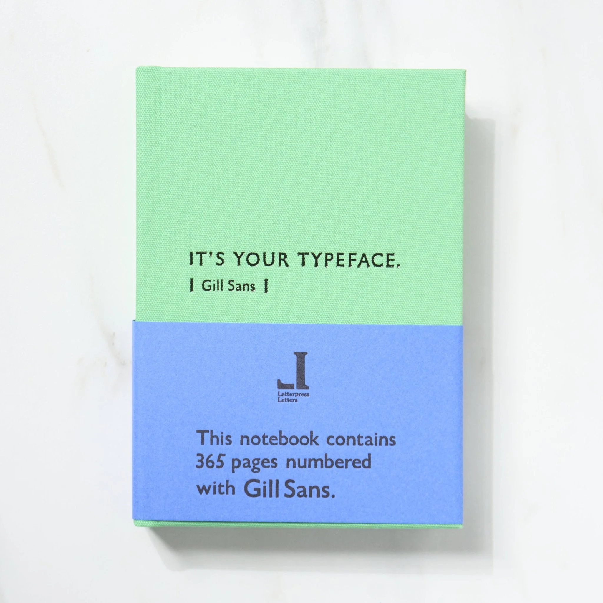 TYPEFACE NOTEBOOK A6 Size 365 Page Notebook - Gill Sans / Letterpress Letters - Image 4