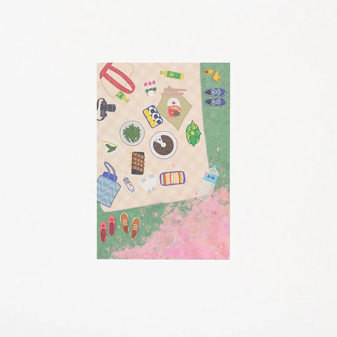 "Under the Trees" Washi Postcard by Namie / Bungu - Image 3